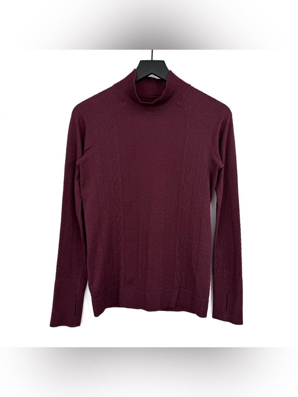 LULULEMON Rest Less Mock Neck Dark Adobe Maroon 8?